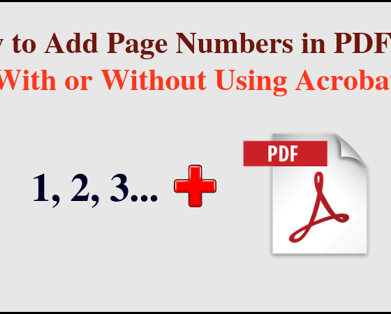 add page numbers to PDF