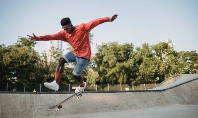 man jumping on a skateboard